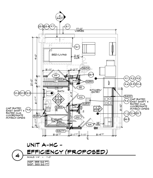 FOP Senior - Unit Floor Plans[EFFicency ProposedHC1]